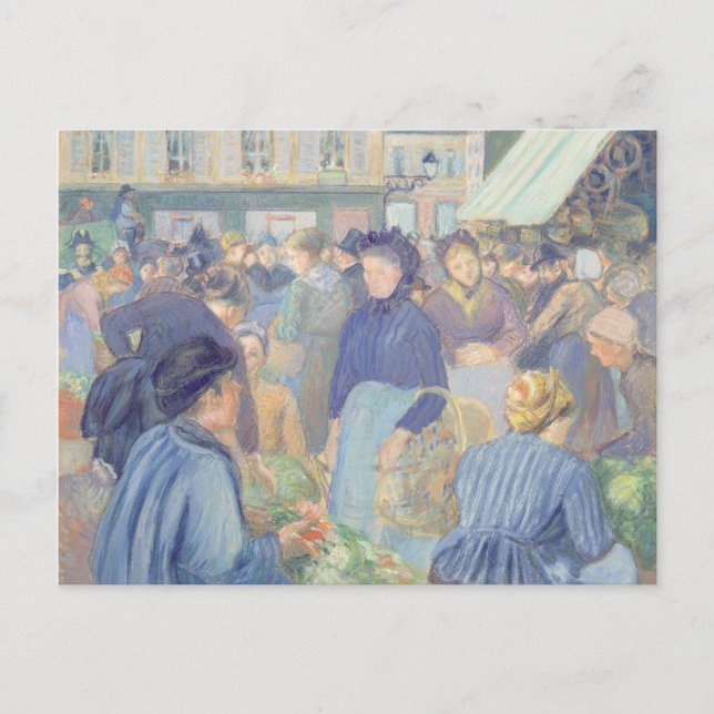 Carte Postale Camille Pissarro | Le Marche de Gisors (Devant)