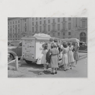 Carte Postale Camion à glace bon Humour