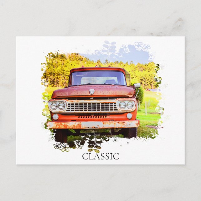 Carte Postale *~* Camion Ancien Vintage Antique Rouillé Classiqu (Devant)