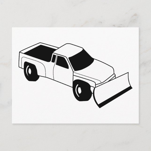 Carte Postale camion de charrue à neige (Devant)