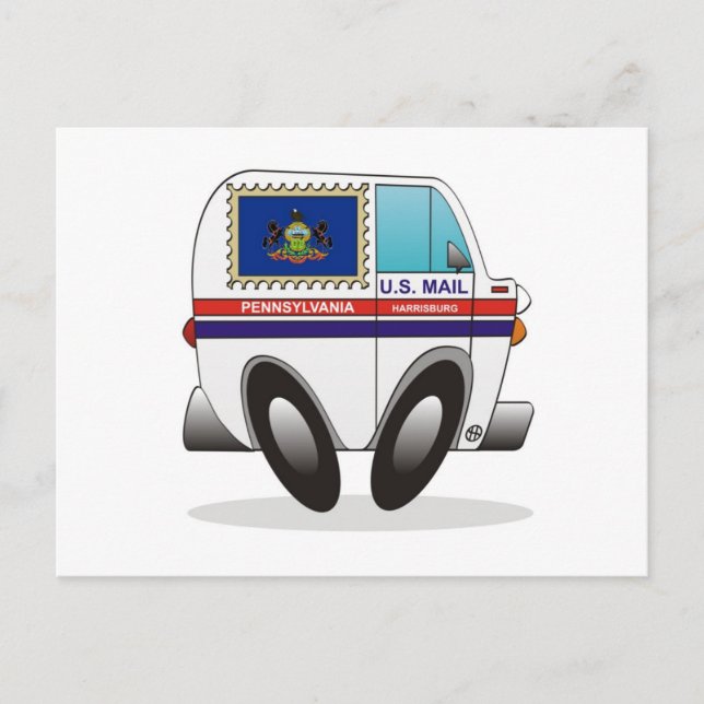 Carte Postale Camion de courrier PENNSYLVANIE (Devant)