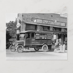 Carte Postale Camion de livraison de quincaillerie, 1924. Photo 