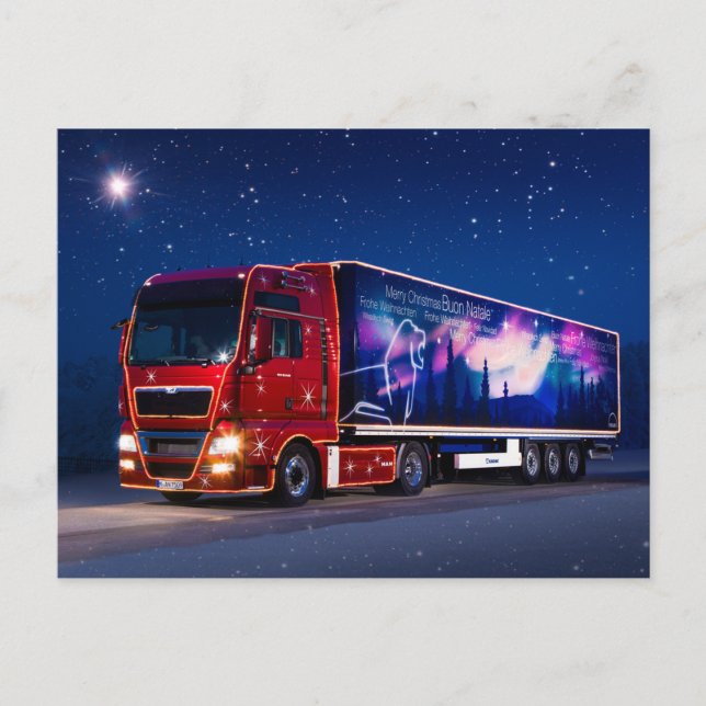 Carte postale Camion de Noël (Devant)