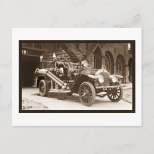Carte Postale Camion de pompiers La France 1924