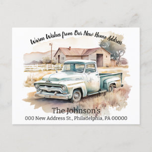 Carte Postale Camion de ramassage Nous avons déplacé une nouvell