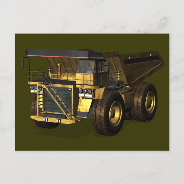 Carte Postale Camion de vidage géant (Devant)