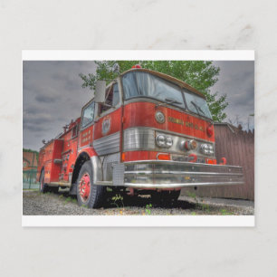 Carte Postale Camion d'incendie