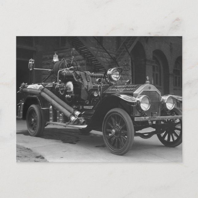 Carte Postale Camion d'incendie La France 1924 (Devant)