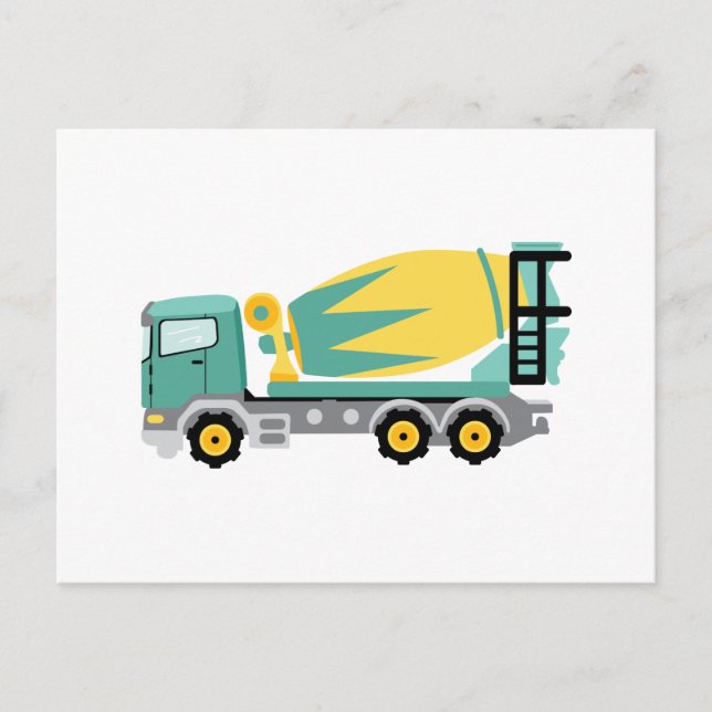Carte Postale Camion en béton (Devant)