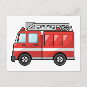 Carte Postale Camion/moteur cool de caricature
