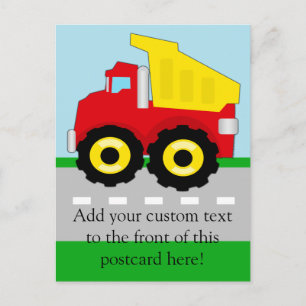 Carte Postale Camion-poubelle de construction pour enfants