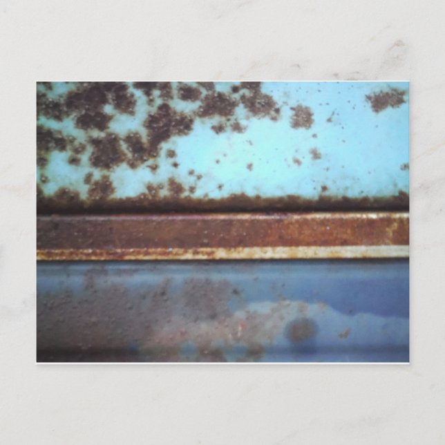 Carte Postale Camion rouillé bleu et turquoise gros plan (Devant)