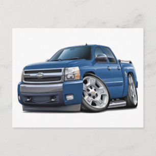 Carte Postale Camion Silverado Dualcab Blue Granite Chevy