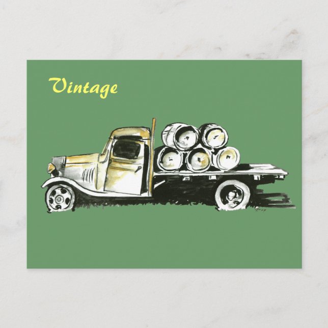 Carte Postale Camion vintage v.1 (Devant)