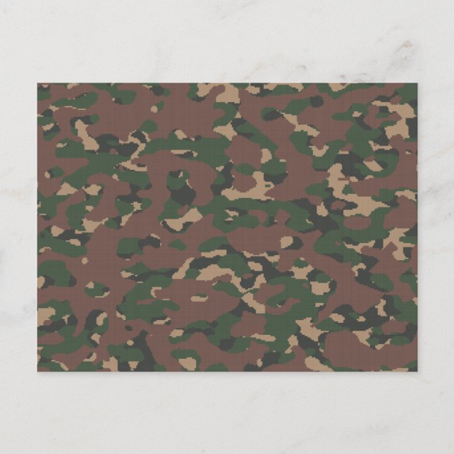 Carte Postale Camo Chic : Un modèle militaire pour la chasse à l (Devant)