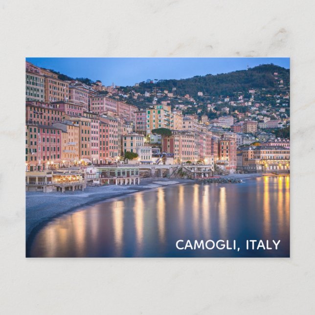 Carte Postale Camogli Italie coucher de soleil italien Voyage ph (Devant)