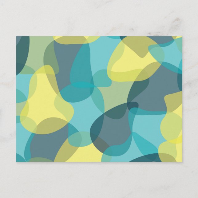 Carte Postale Camouflage, moderne, cool, tendance, géométrique u (Devant)