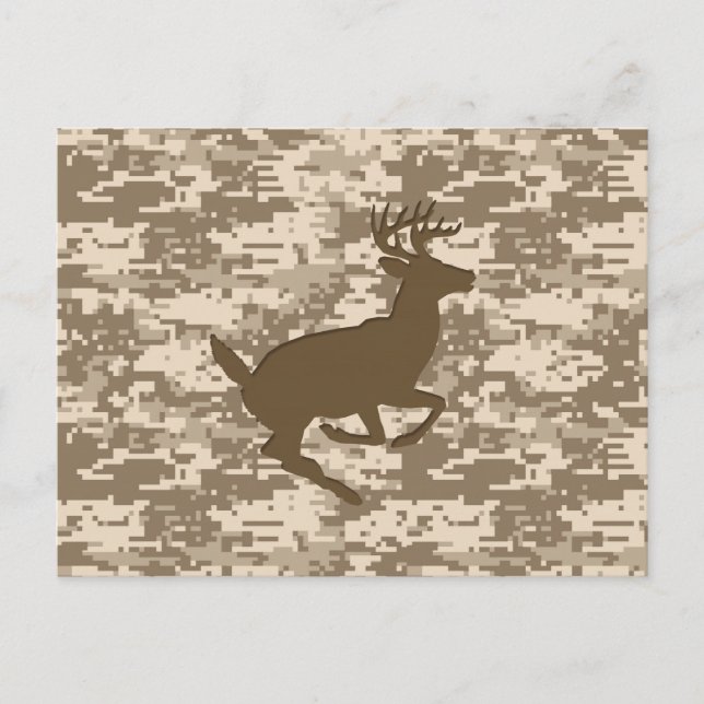 Carte Postale Camouflage numérique du désert Motif de caméra de  (Devant)