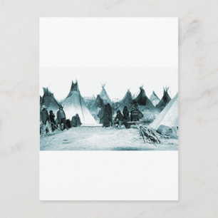 Carte Postale Camp amérindien des années 1890