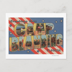 Carte Postale Camp Blanding, Floride - Scènes de grandes lettres