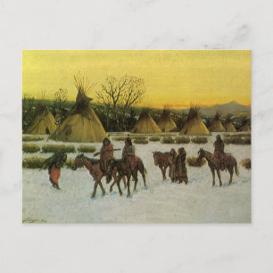 Carte Postale Camp de Sioux à Wounded Knee par John Hauser