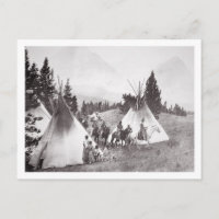 Camp Native American Teepee, Montana, c.1900 (b/w