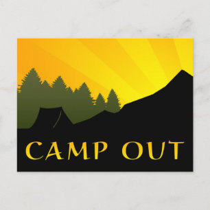 Carte Postale Camp Out Sunset Scene
