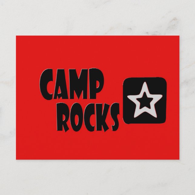 Carte Postale Camp Rocks (rouge et noir) (Devant)