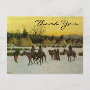 Carte Postale Camp sioux de Hauser au genou blessé