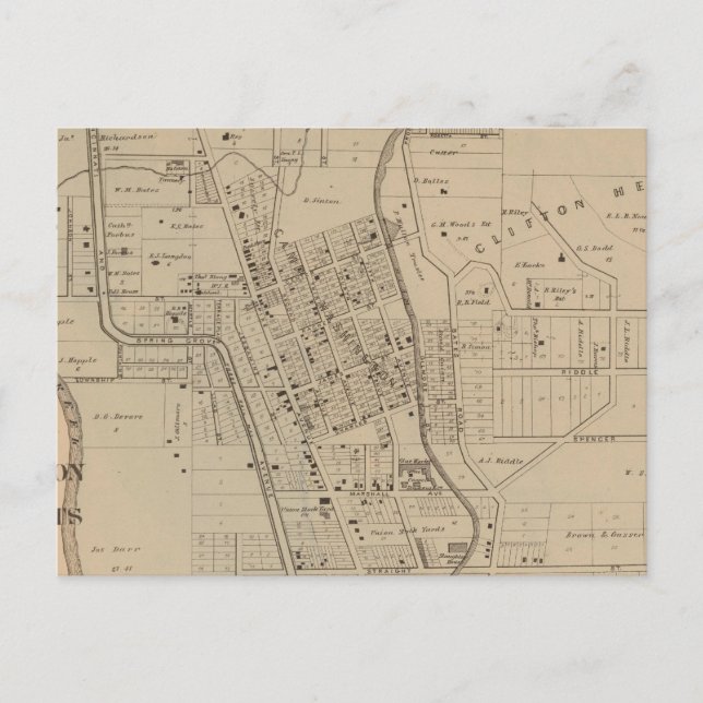 Carte Postale Camp Washington, Clifton Heights, Ohio (Devant)