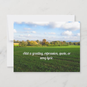 Carte Postale Campagne d'automne en anglais - Personnalisé