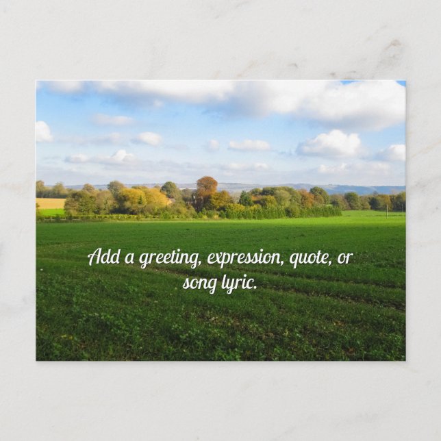 Carte Postale Campagne d'automne en anglais - Personnalisé (Devant)