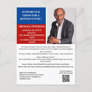 Carte Postale Campagne de don pour le financement politique Élec