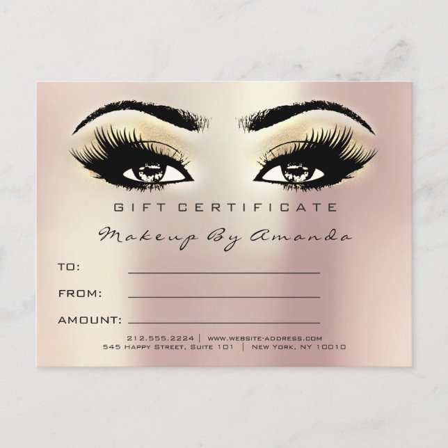 Carte Postale Campagne de maquillage d'extension de certificat c (Devant)