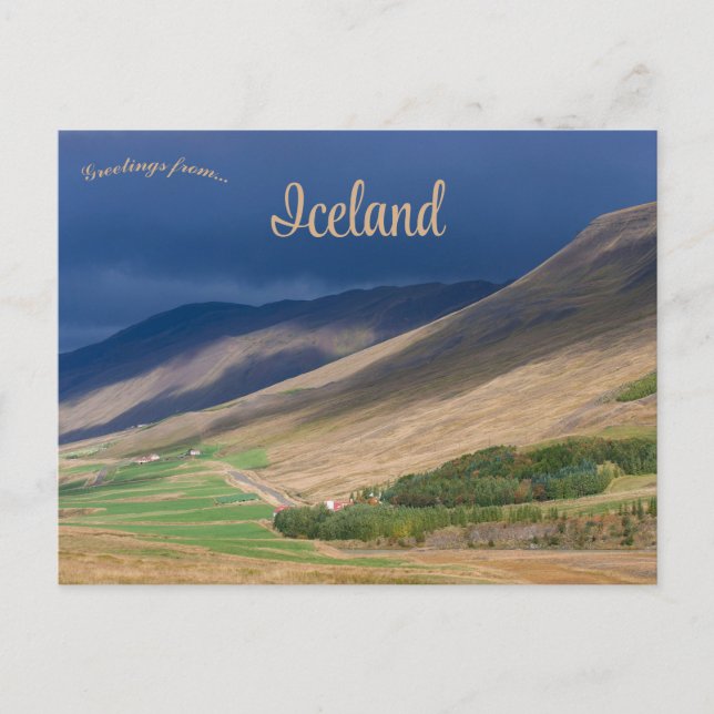 Carte Postale Campagne en Islande (Devant)