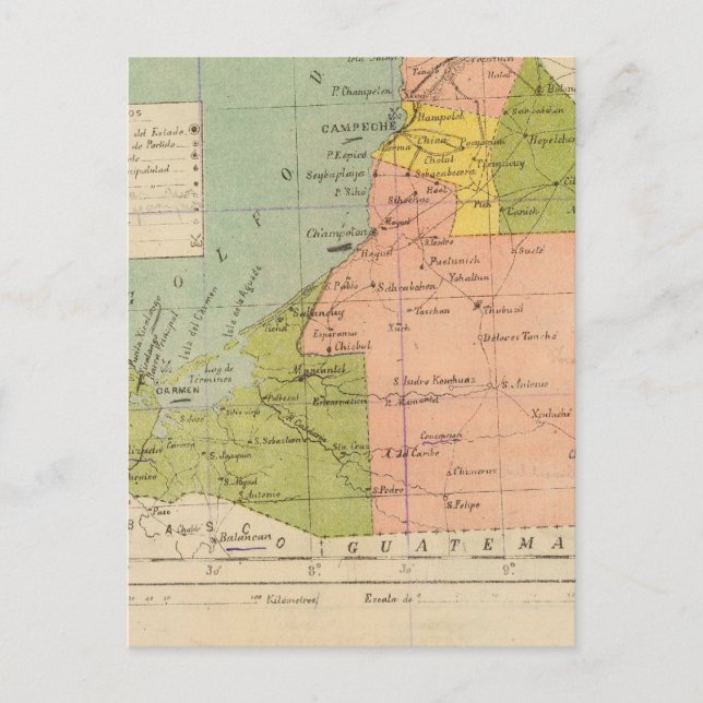 Carte Postale Campeche, Mexique (Devant)