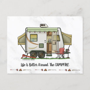 Carte Postale Camper de remorque hybride extensible