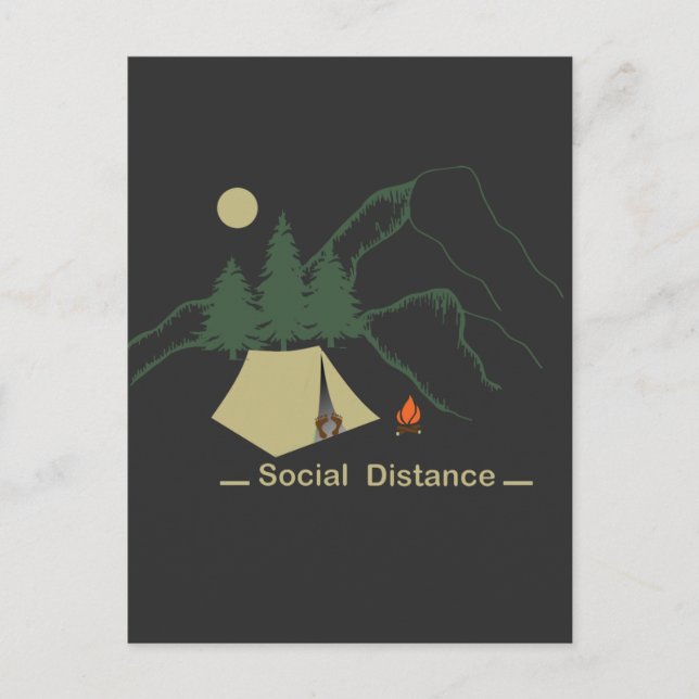 Carte Postale Camping amusant joyeux camper (Devant)