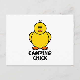 Carte Postale Camping Chick
