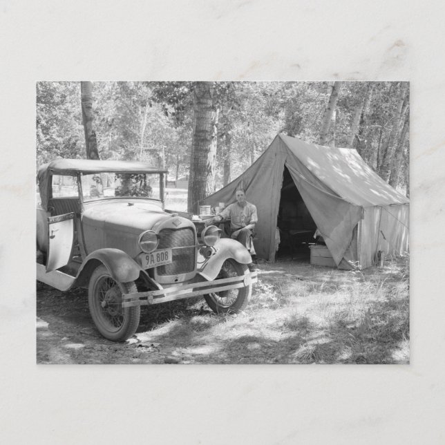 Carte Postale Camping dans la vallée de Yakima, 1936 (Devant)