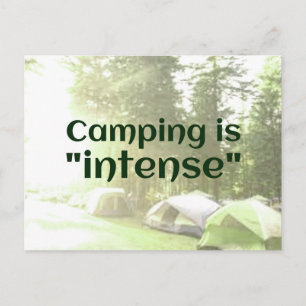 Carte Postale Camping est "intense" dans les tentes DAD JOKE car
