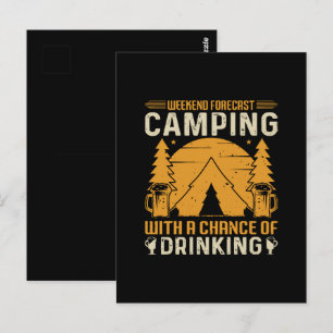 Carte Postale Camping et boisson