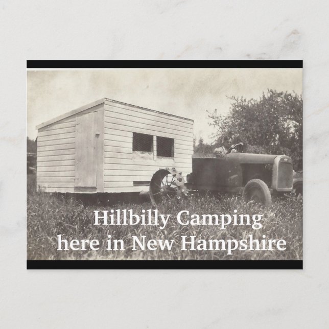 Carte Postale Camping Hillbilly, (Devant)