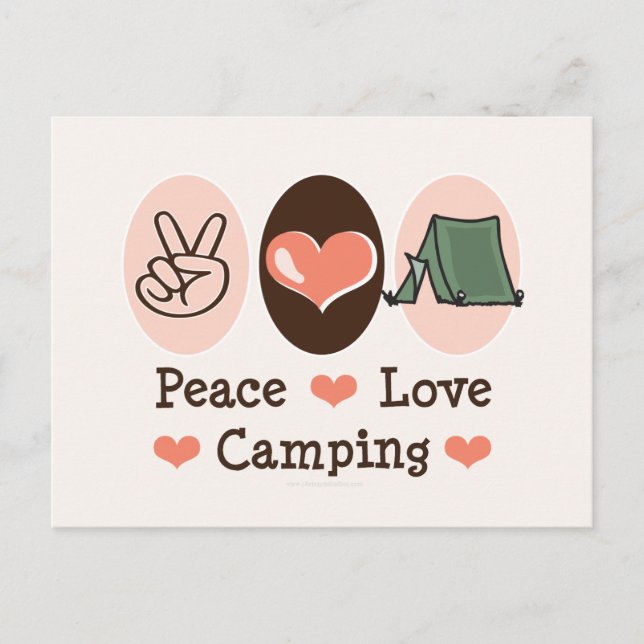 Carte postale Camping Peace Love (Devant)