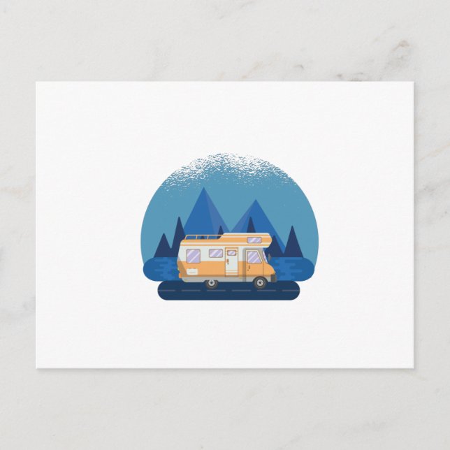 Carte Postale Camping vintage RV (Devant)