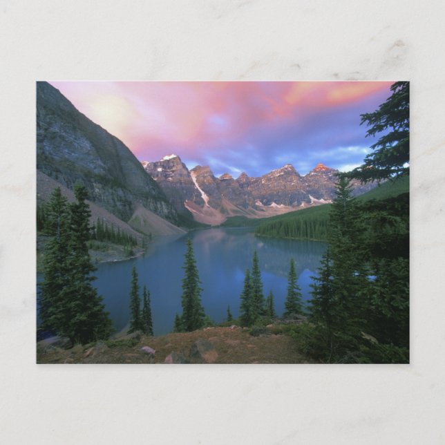 Carte Postale Canada, Alberta, Lac Moraine à Dawn, Banff (Devant)