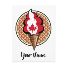 Canada drapeau vectoriel crème glacée feuille d'ér