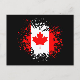 Carte Postale Canada Souvenir Landmark, drapeau du Nord blanc Vo