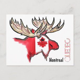 Carte postale canadienne de l'art du wapiti à Mont