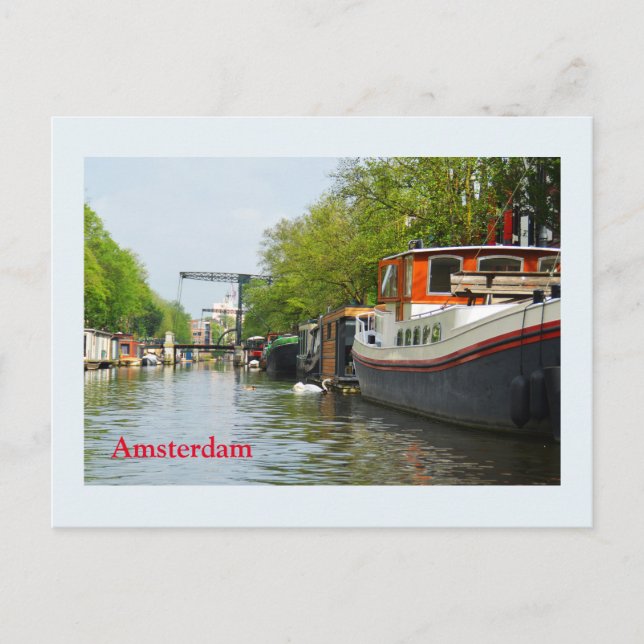 Carte Postale Canal à Amsterdam (Devant)